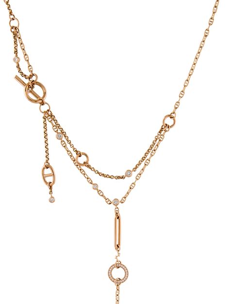 hermes chaine d'ancre enchainee necklace|chaine d'ancre lariat 18k.